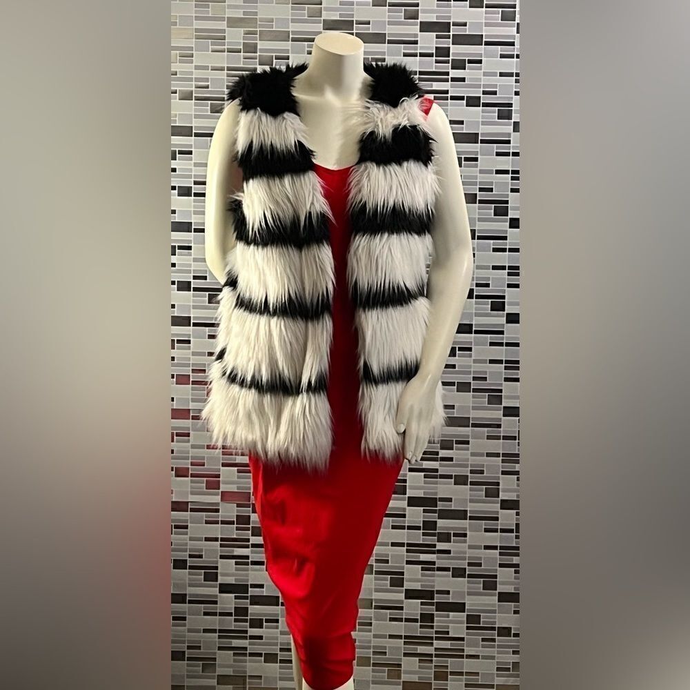 NWOT Say What Faux Fur Long Vest